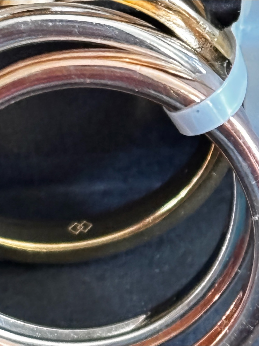 Stackable Multi-Color Pavé Band Rings - Natural Diamonds - Picture 4 of 8